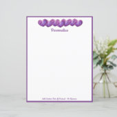 Papier Romantique jolie rangée de Coeurs Violets Personna (Debout devant)