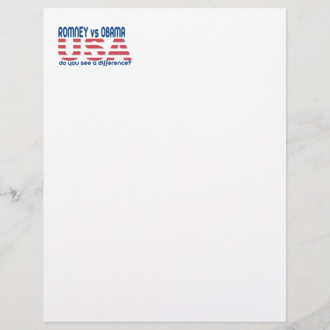 Papier Romney contre Obama (Devant)