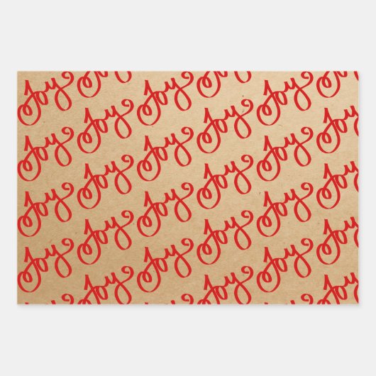  papier rood wit script vrolijk kerstfeest inpakpapier vel (Voorkant)