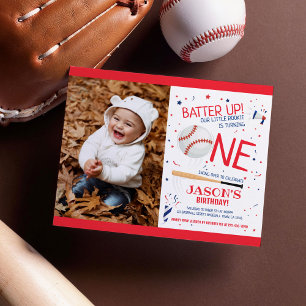 Papier Rookie Baseball Budget Photo 1er anniversaire Invi