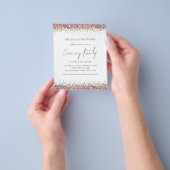 PAPIER| Roos Gold Glitter Evening Invite Flyer (Hand)