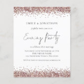 PAPIER| Roos Gold Glitter Evening Invite Flyer (Voorkant)
