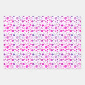 Papier rose à envelopper Jeu plat de 3 feuilles (Devant 2)