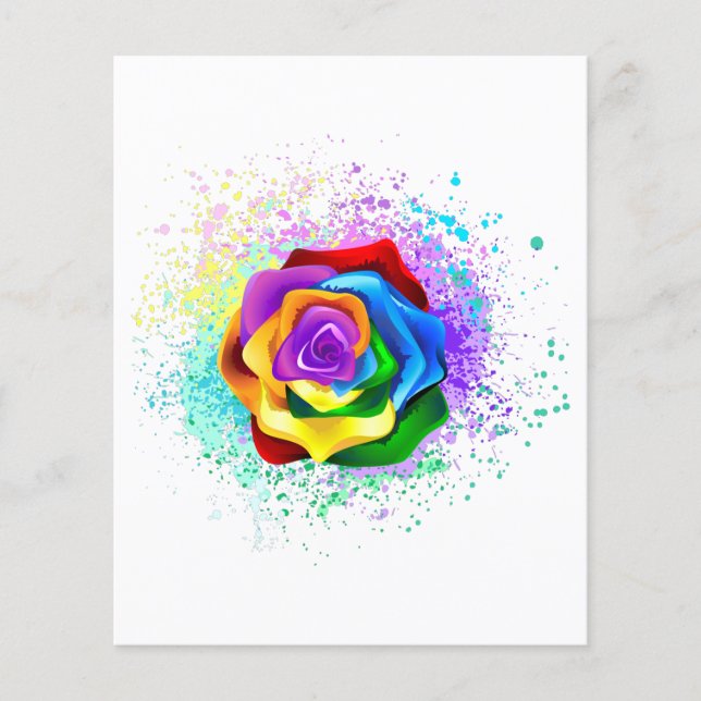 Papier Rose arc-en-ciel coloré (Devant)