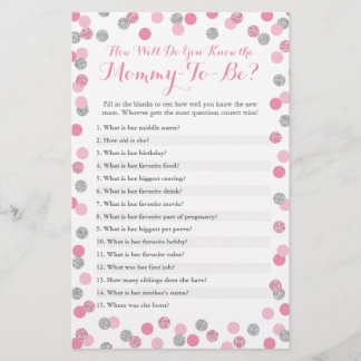 Papier Rose & Argent Connaissez-Vous Bien Le Quiz De Momm