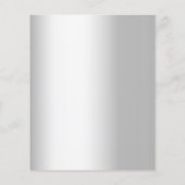 Papier Rose argent or floral élégante invitation mariage (Dos)