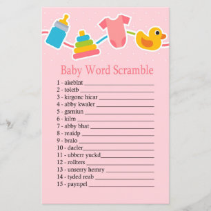 Papier Rose Baby toys Baby word scrambule jeu