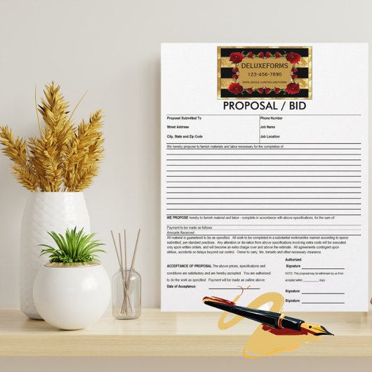 Papier Rose Black Gold Gem