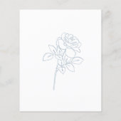 Papier Rose  bleu et blanc moderne Détails du Mariage (Dos)