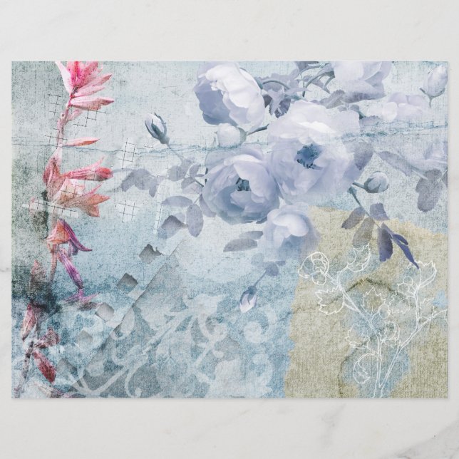 Papier rose Blue 2 Grunge (Devant)