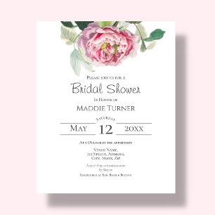 Papier Rose Blush   Invitation de douche nuptiale