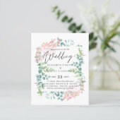 Papier Rose botanique Gold Sage Mariage botanique Budget (Debout devant)