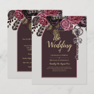 Papier ROSE BOTHIQUE Bourgogne Mariage de automne