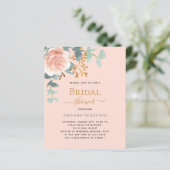 Papier Rose budget de pêche en or Poudre nuptiale invitat (Debout devant)