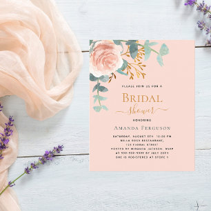 Papier Rose budget de pêche en or Poudre nuptiale invitat