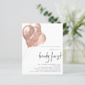 Papier Rose Budget Gold Ballons Script 21st Party Invitat (Debout devant)