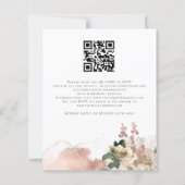 Papier Rose Budget Gold Champagne Florals Invitation de m (Dos)