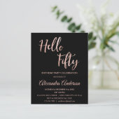 Papier Rose Budget Gold Foil coloré Bonjour 50 Cinquantiè (Debout devant)