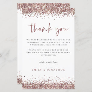 Papier Rose Budget Gold Parties scintillant Engagement Pa