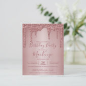 Papier ROSE BUDGET  Gold Sparkle Parties scintillant Drit (Debout devant)