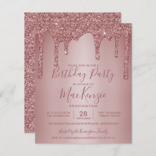 Papier ROSE BUDGET  Gold Sparkle Parties scintillant Drit
