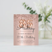 Papier Rose Budget Parties scintillant d'or 85e anniversa (Debout devant)