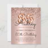 Papier Rose Budget Parties scintillant d'or 85e anniversa (Devant)