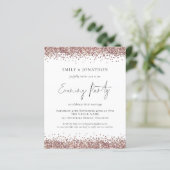 Papier ROSE BUDGET Parties scintillant d'or Code QR Soiré (Debout devant)