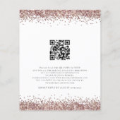 Papier ROSE BUDGET Parties scintillant d'or Code QR Soiré (Dos)