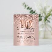 Papier Rose Budget Parties scintillant or 10e anniversair (Debout devant)