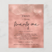 Papier Rose Budget Parties scintillant Or 21ème partie In (Devant)