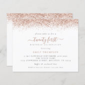 Papier Rose Budget Parties scintillant Or 21ème partie In (Devant / Derrière)