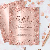 Papier Rose Budget Parties scintillant or 80e anniversair