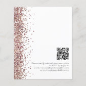Papier Rose budget Parties scintillant or blanc QR mariag (Dos)