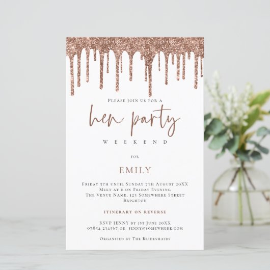 Papier Rose budget Parties scintillant or Drift Hen Weeke (Debout devant)