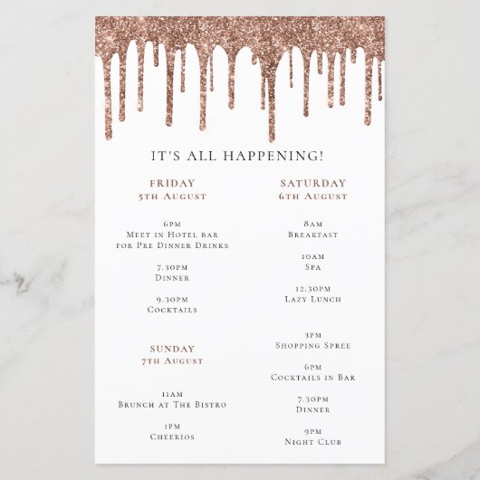 Papier Rose budget Parties scintillant or Drift Hen Weeke (Dos)