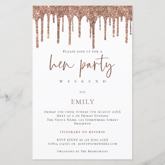 Papier Rose budget Parties scintillant or Drift Hen Weeke (Devant)