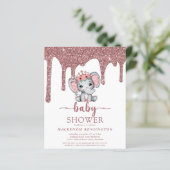 Papier Rose Budget Parties scintillant or Drives Elephant (Debout devant)