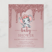 Papier Rose Budget Parties scintillant Or Drives Elephant (Devant)