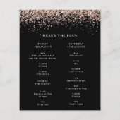 Papier Rose Budget Parties scintillant Or Hen Party Itiné (Dos)