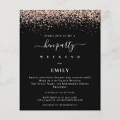 Papier Rose Budget Parties scintillant Or Hen Party Itiné (Devant)