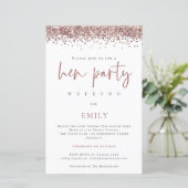 Papier Rose Budget Parties scintillant or Hen Party Weeke (Debout devant)