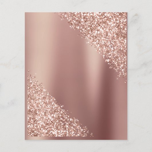Papier Rose Budget Parties scintillant or Invitation d'an (Dos)