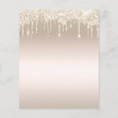 Papier Rose Budget Parties scintillant or Invitation de d (Dos)