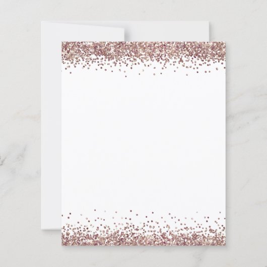 Papier Rose Budget Parties scintillant or Mariage Invitat (Dos)