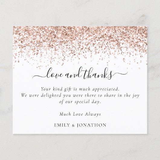 Papier Rose Budget Parties scintillant or Mariage photo M (Devant)