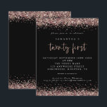 Papier Rose Budget Parties scintillant or Noir 21e Invita<br><div class="desc">Un rapport qualité-prix BUDGET alternative sur une taille plus petite 4, 5 x 5, 6" semi-brillant poids 110lbs, qui est d'une épaisseur similaire à une carte postale (cependant ne convient pas à l'utilisation comme carte postale.) VEUILLEZ NOTER qu'il y a UN invitation par feuille. Rose Gold Parties scintillant Black 21st...</div>