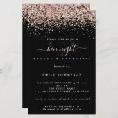 Papier Rose Budget Parties scintillant or Noir Hen Night  (Devant / Derrière)