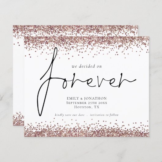 Papier Rose Budget Parties scintillant Or Pour Chaque QR  (Devant / Derrière)