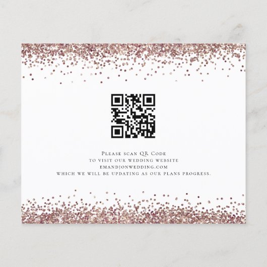 Papier Rose Budget Parties scintillant Or Pour Chaque QR  (Dos)